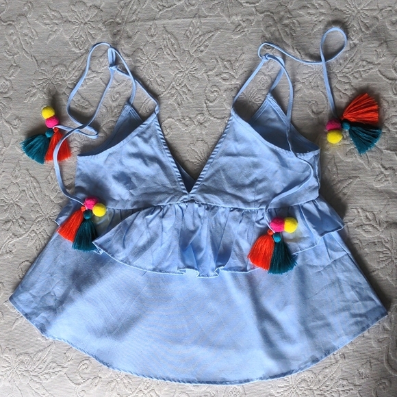 Tassel Peplum Tank * Size Small - Picture 1 of 11